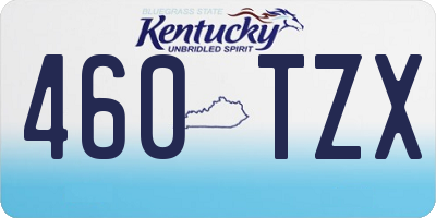 KY license plate 460TZX