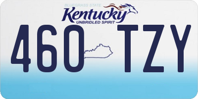 KY license plate 460TZY