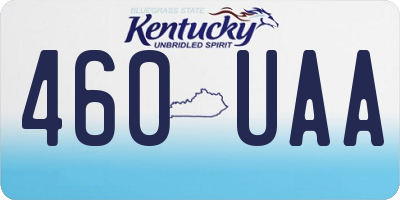 KY license plate 460UAA