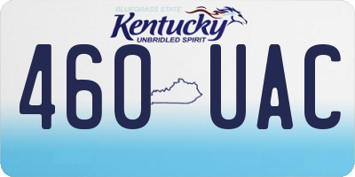 KY license plate 460UAC