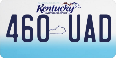 KY license plate 460UAD