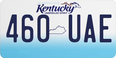 KY license plate 460UAE