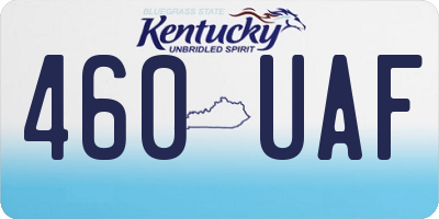 KY license plate 460UAF