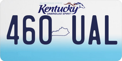 KY license plate 460UAL
