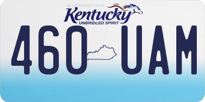 KY license plate 460UAM