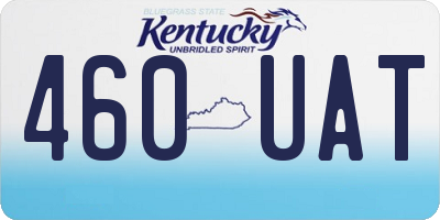 KY license plate 460UAT