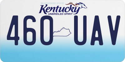 KY license plate 460UAV