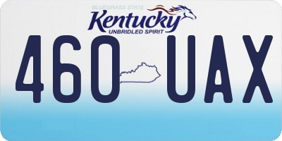 KY license plate 460UAX