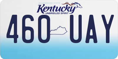 KY license plate 460UAY