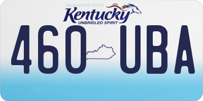 KY license plate 460UBA