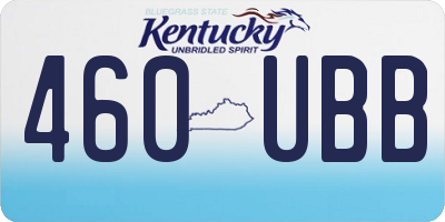KY license plate 460UBB