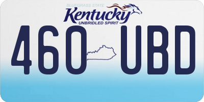 KY license plate 460UBD