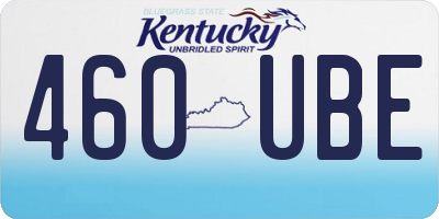 KY license plate 460UBE