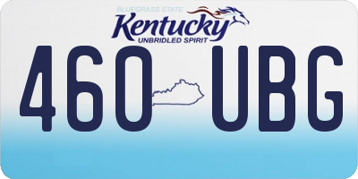 KY license plate 460UBG