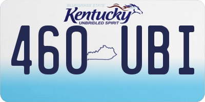 KY license plate 460UBI