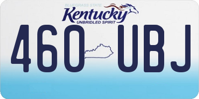 KY license plate 460UBJ