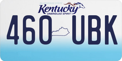 KY license plate 460UBK