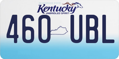 KY license plate 460UBL