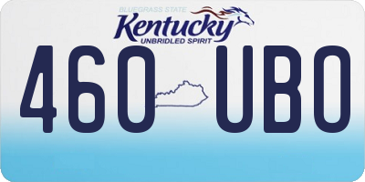 KY license plate 460UBO