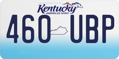 KY license plate 460UBP