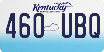 KY license plate 460UBQ