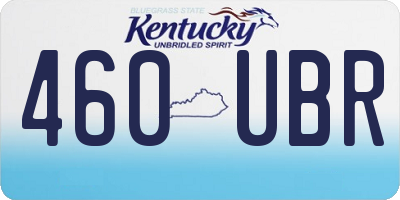 KY license plate 460UBR
