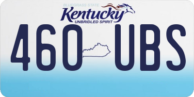 KY license plate 460UBS