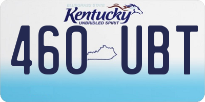 KY license plate 460UBT