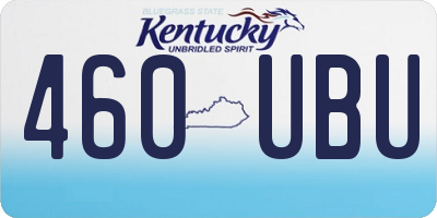 KY license plate 460UBU