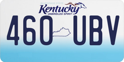 KY license plate 460UBV