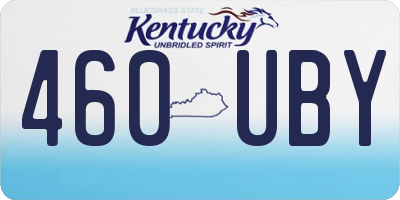 KY license plate 460UBY