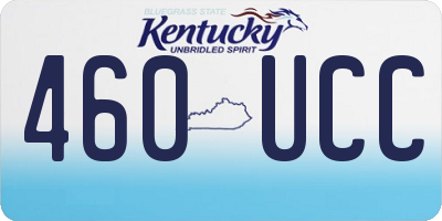 KY license plate 460UCC