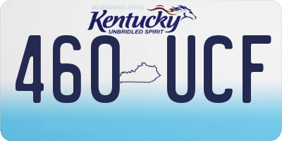 KY license plate 460UCF
