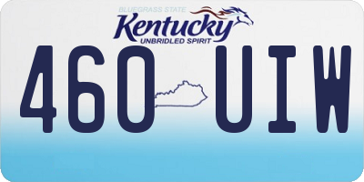 KY license plate 460UIW