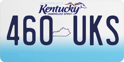 KY license plate 460UKS