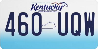 KY license plate 460UQW