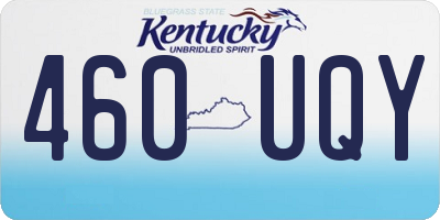 KY license plate 460UQY