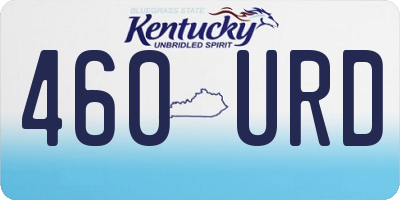 KY license plate 460URD