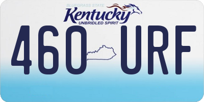 KY license plate 460URF