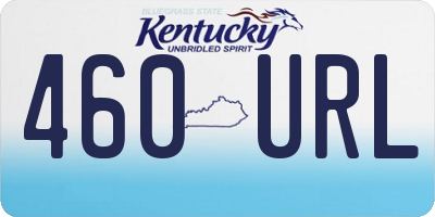 KY license plate 460URL