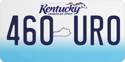 KY license plate 460URO