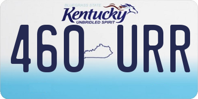 KY license plate 460URR