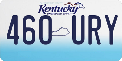 KY license plate 460URY