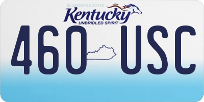 KY license plate 460USC