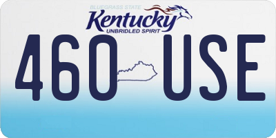KY license plate 460USE