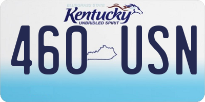 KY license plate 460USN