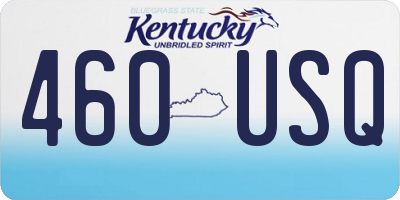 KY license plate 460USQ