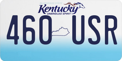 KY license plate 460USR