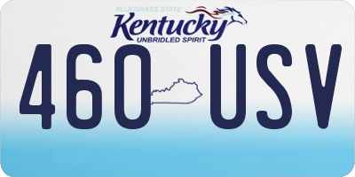 KY license plate 460USV