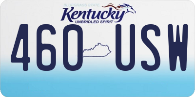 KY license plate 460USW